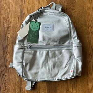 NWT State Silver Metallic Backpack